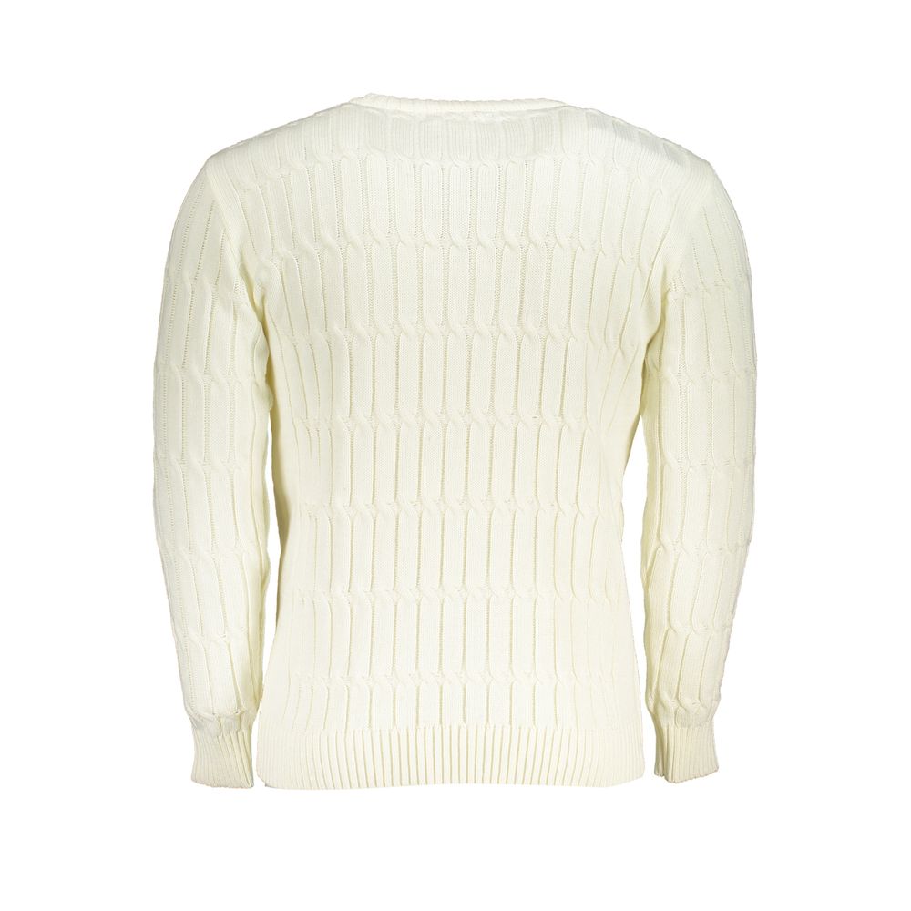 U.S. Grand Bianco Acrylic Men Sweater U.S. Grand