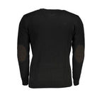 U.S. Grand Black Acrylic Men Sweater U.S. Grand