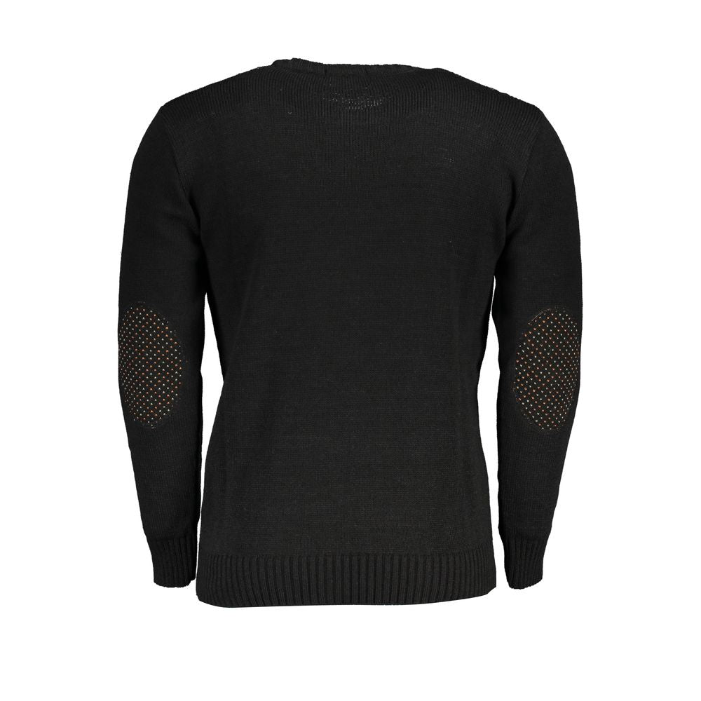 U.S. Grand Black Acrylic Men Sweater U.S. Grand
