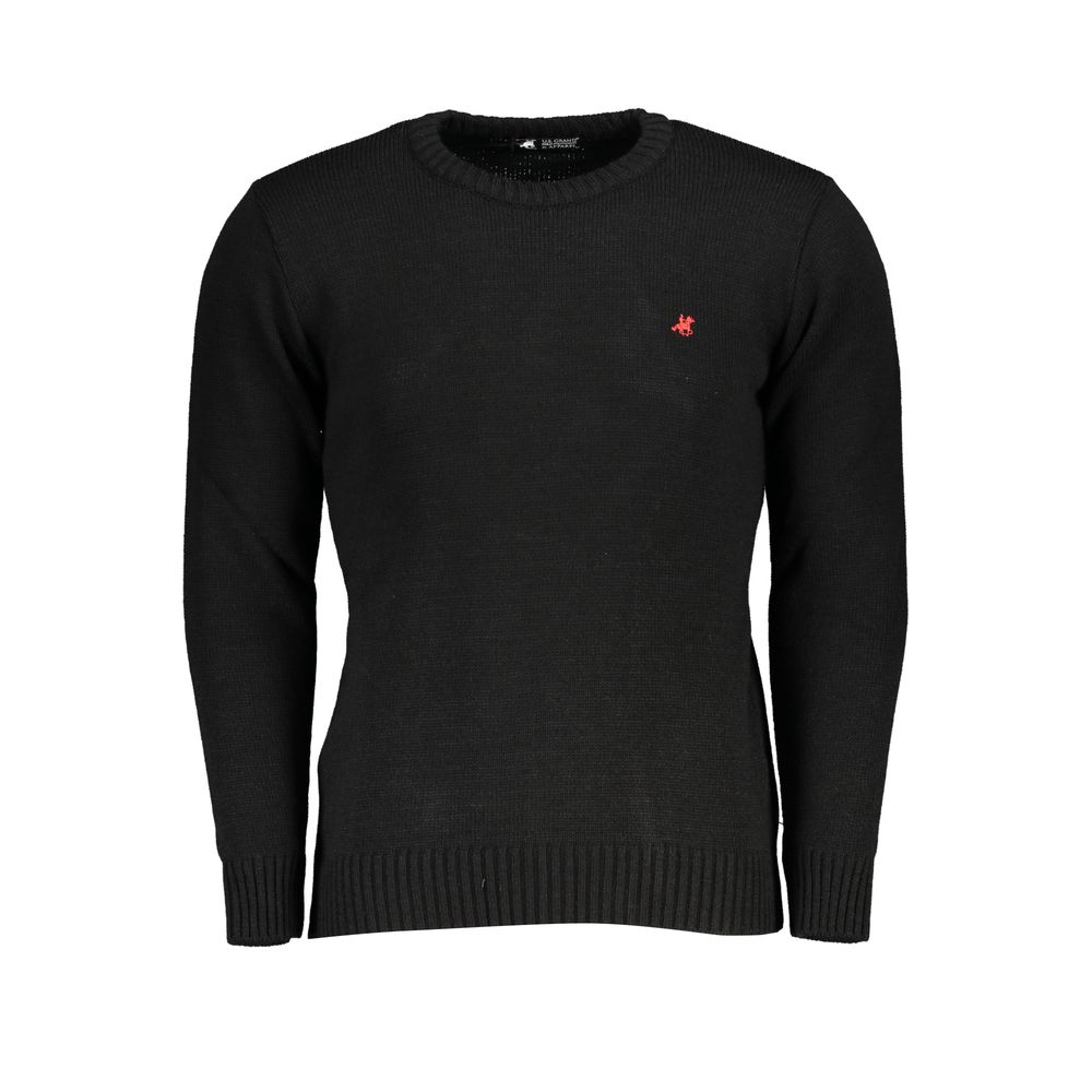 U.S. Grand Black Acrylic Men Sweater U.S. Grand