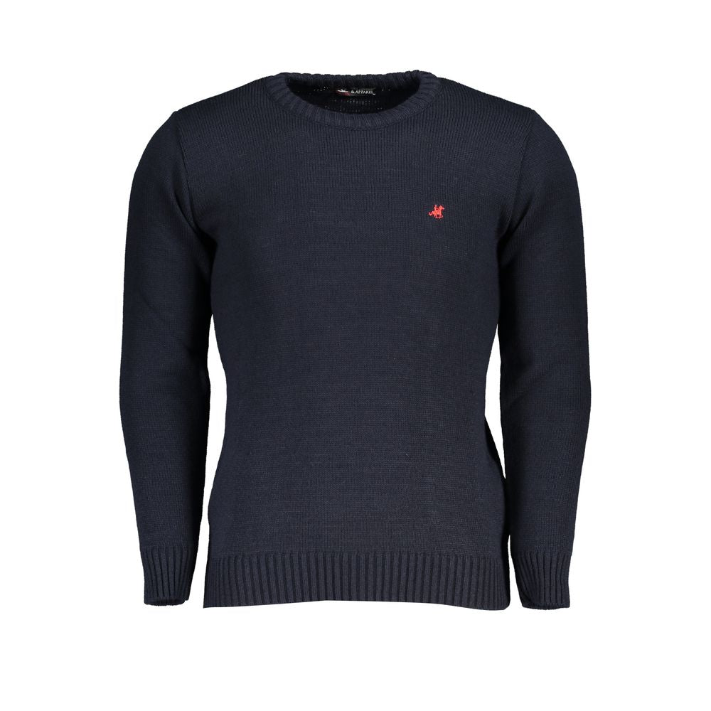 U.S. Grand Blue Acrylic Men Sweater U.S. Grand