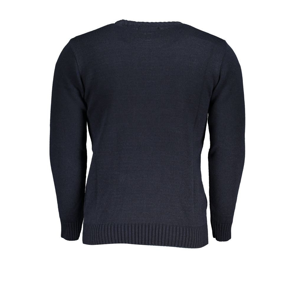 U.S. Grand Blue Acrylic Men Sweater U.S. Grand