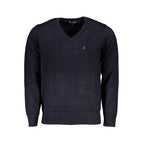 U.S. Grand Blue Viscosa Men Sweater U.S. Grand