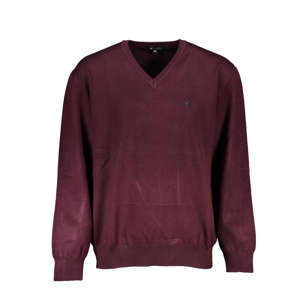 U.S. Grand Red Viscosa Men Sweater U.S. Grand