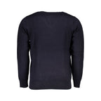 U.S. Grand Blue Viscosa Men Sweater U.S. Grand