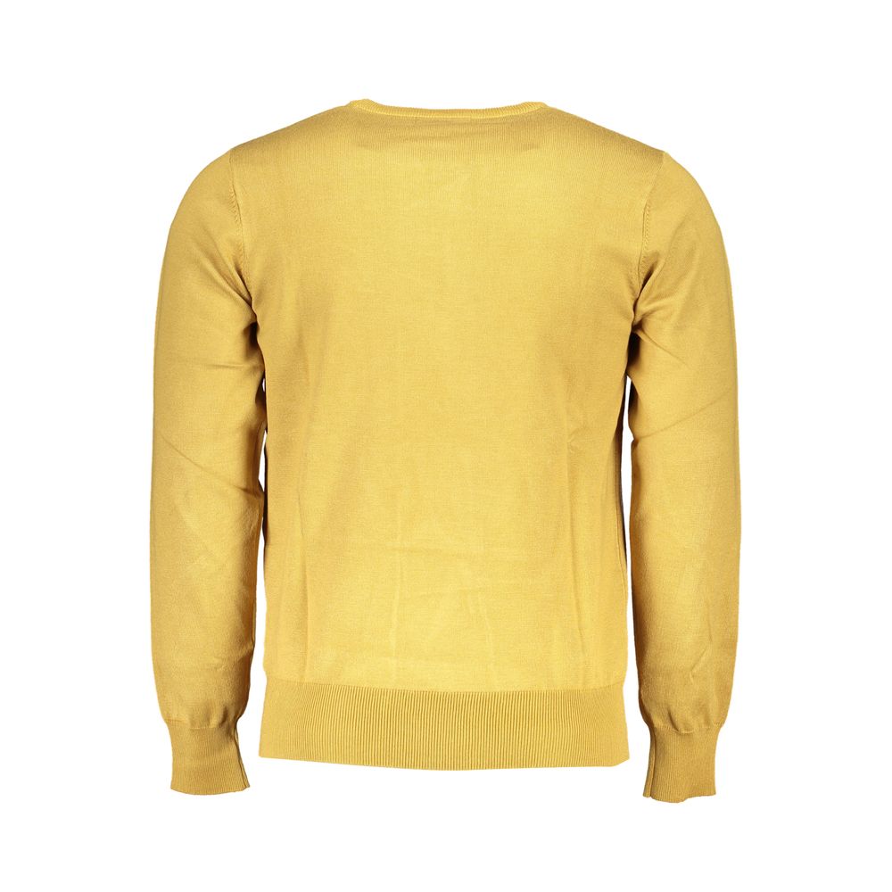 U.S. Grand Yellow Viscosa Men Sweater U.S. Grand