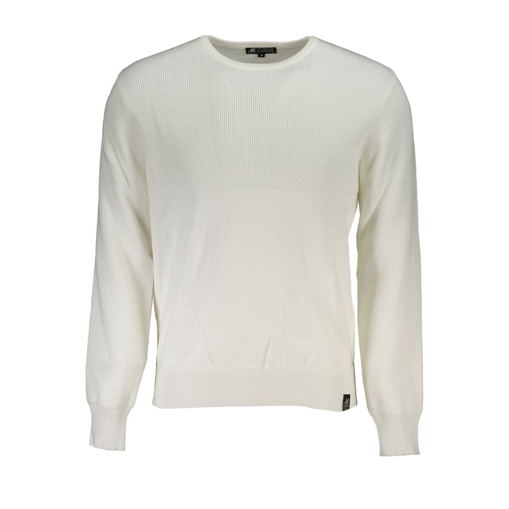 U.S. Grand White Viscosa Men Sweater U.S. Grand