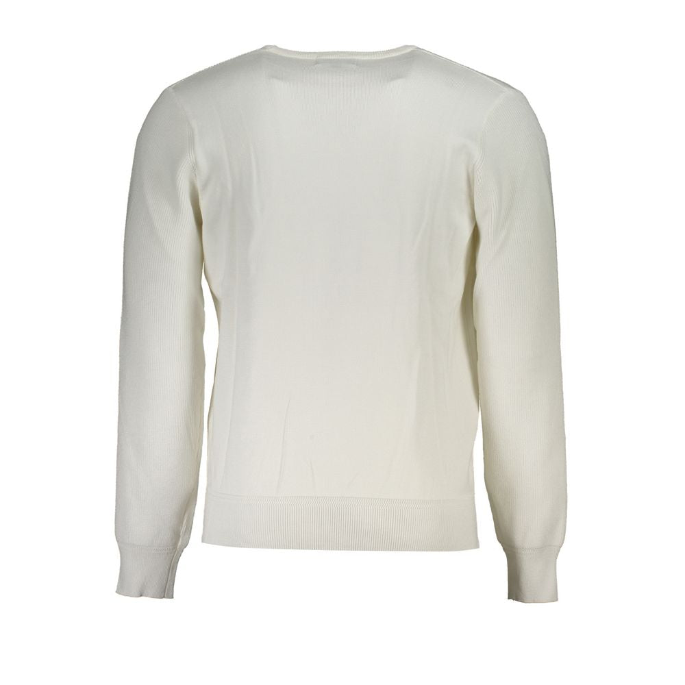 U.S. Grand White Viscosa Men Sweater U.S. Grand