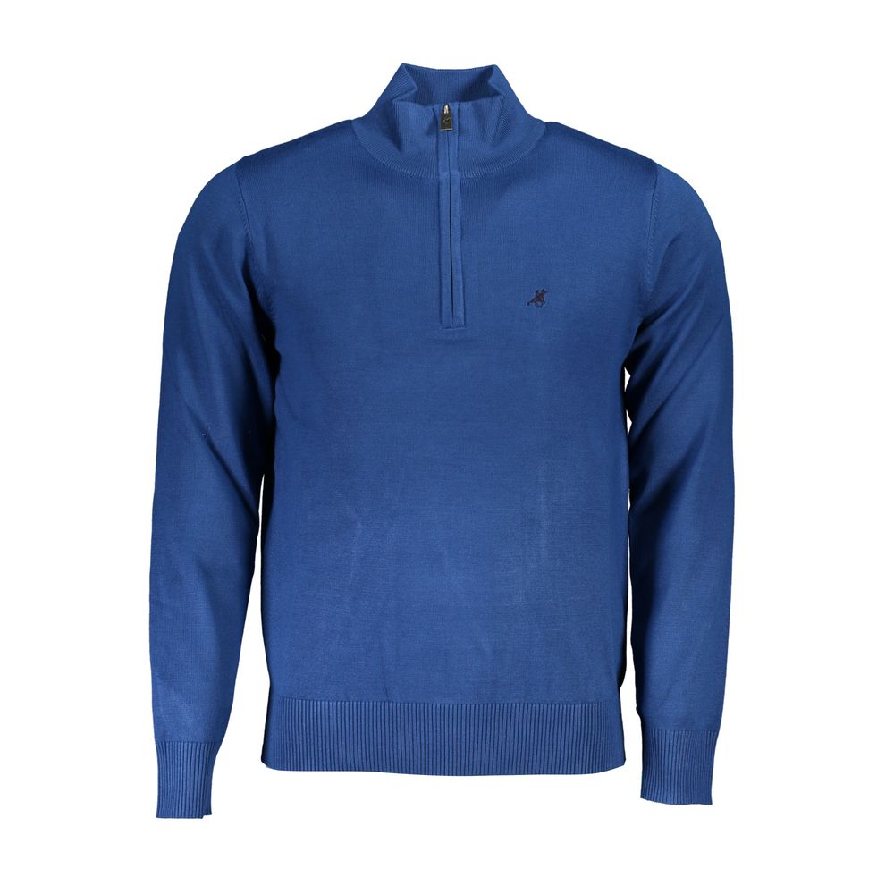 U.S. Grand Blue Viscose Men Sweater U.S. Grand