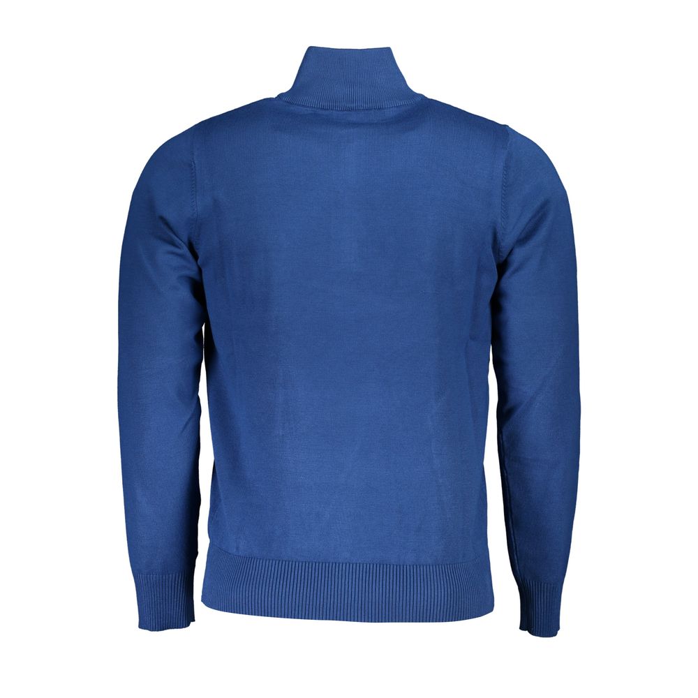 U.S. Grand Blue Viscose Men Sweater U.S. Grand
