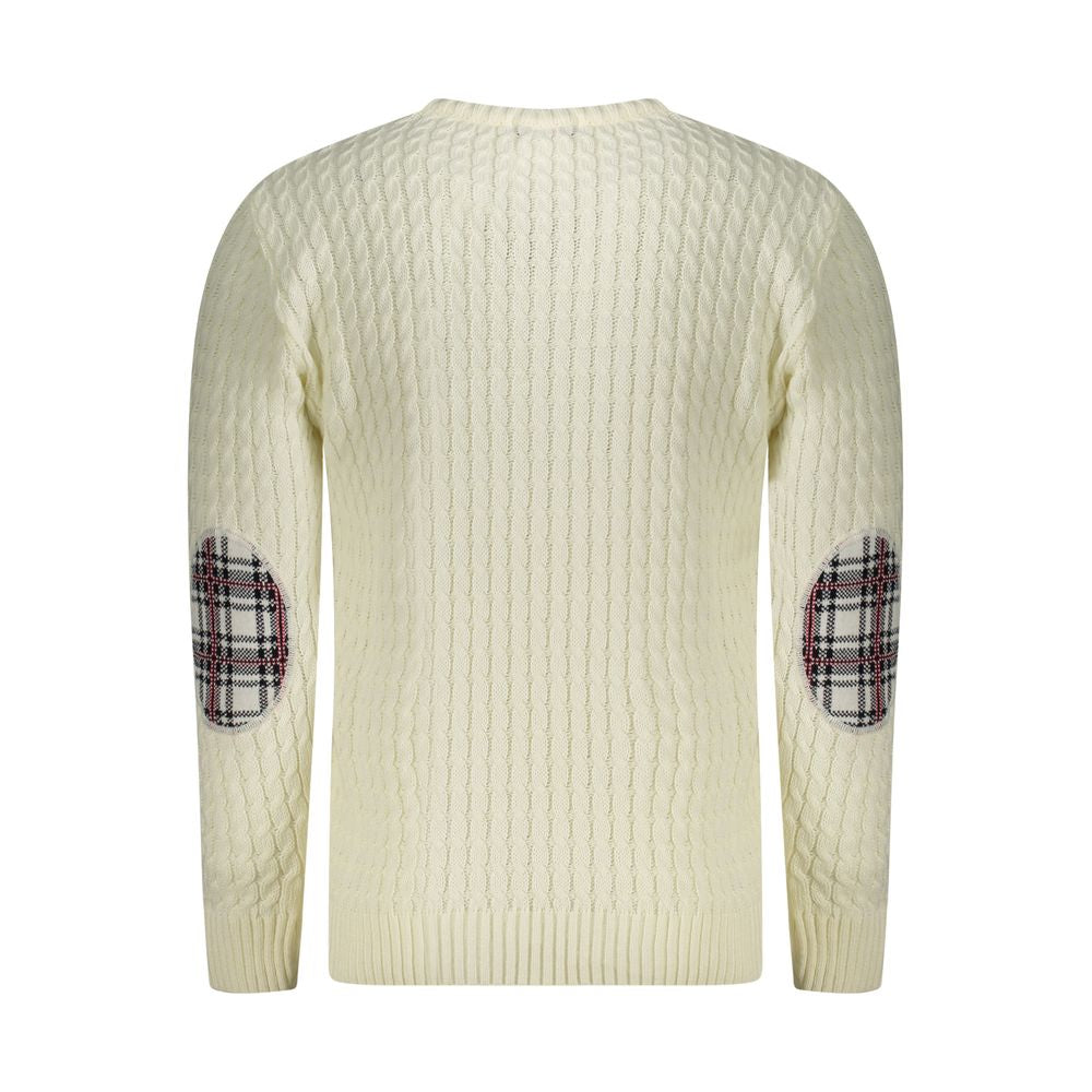 U.S. Grand Bianco Acrylic Men Sweater U.S. Grand