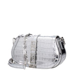 Versace Gray Leather Shoulder Bag Versace