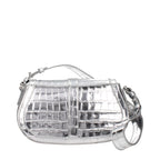 Versace Gray Leather Shoulder Bag Versace