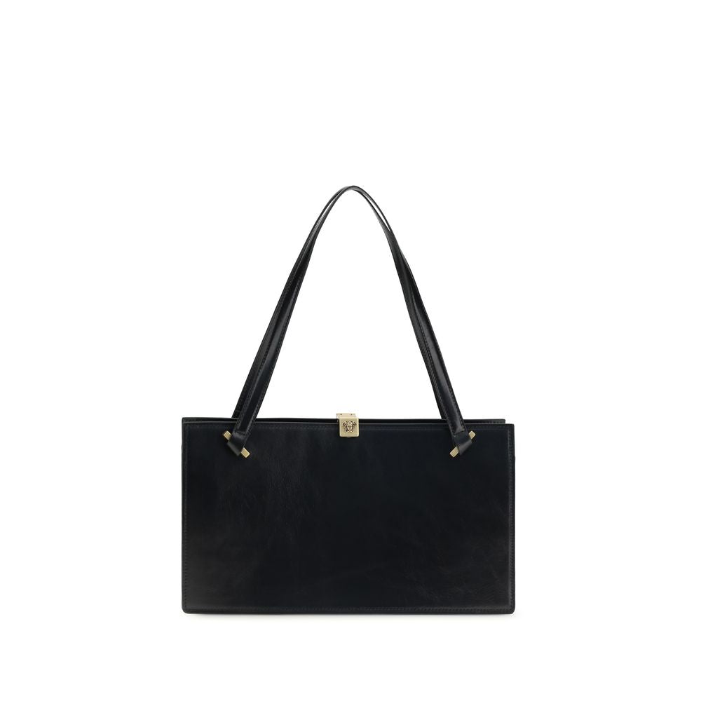 Versace Black Calf Leather Bos Taurus Shoulder Bag Versace