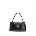 Versace Black Calf Leather Bos Taurus Shoulder Bag Versace