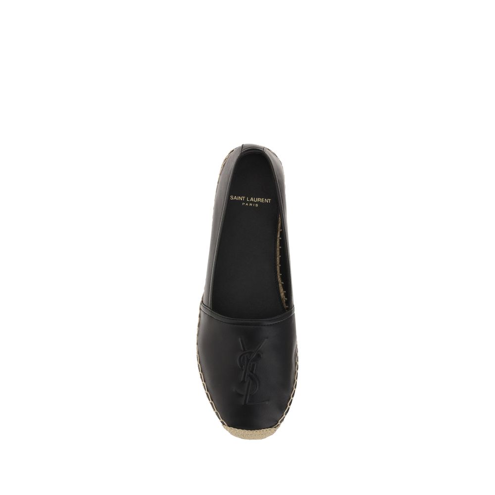Saint Laurent Black Lamb Ovis Aries Aries Espadrilles Saint Laurent