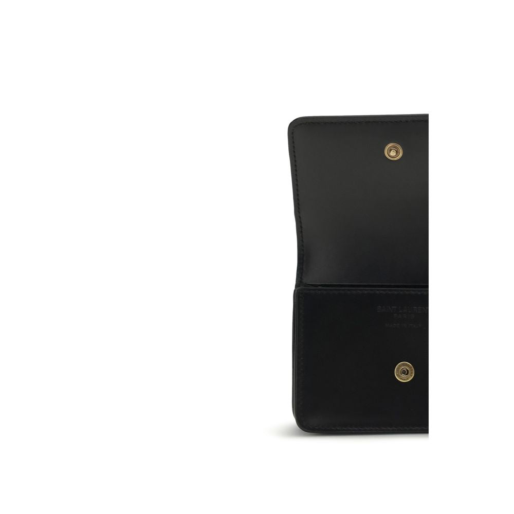 Saint Laurent Black Calf Leather Bos Taurus Wallet Saint Laurent