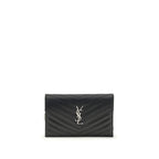 Saint Laurent Black Calf Leather Bos Taurus Wallet Saint Laurent