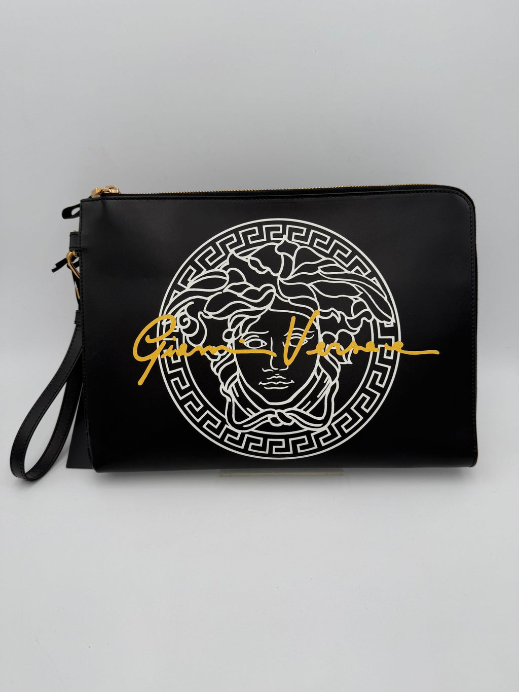 Versace VERSACE LA MEDUSA Signature Leather Clutch Versace