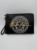 Versace VERSACE LA MEDUSA Signature Leather Clutch Versace