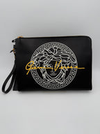 Versace VERSACE LA MEDUSA Signature Leather Clutch Versace