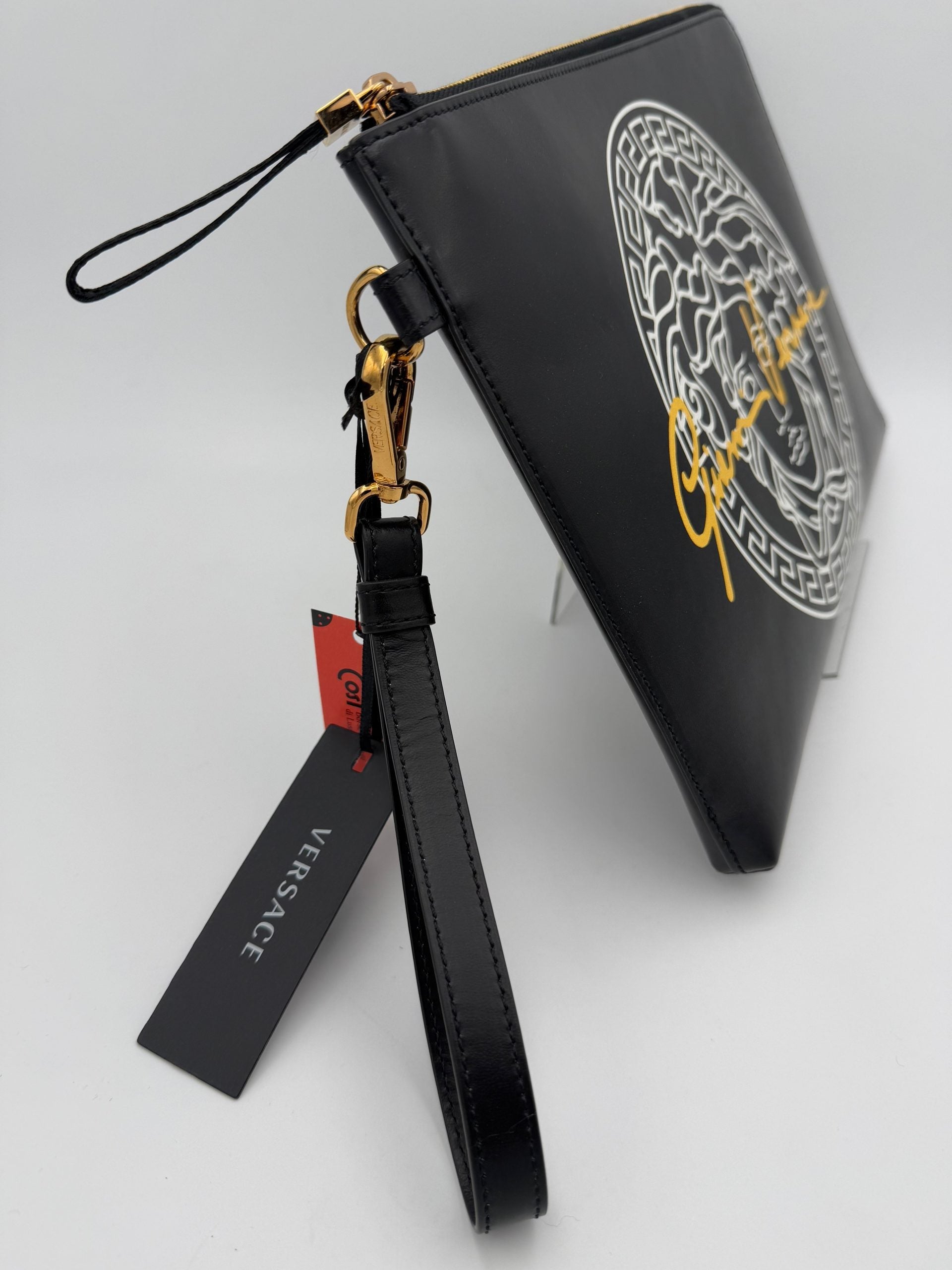 Versace VERSACE LA MEDUSA Signature Leather Clutch Versace