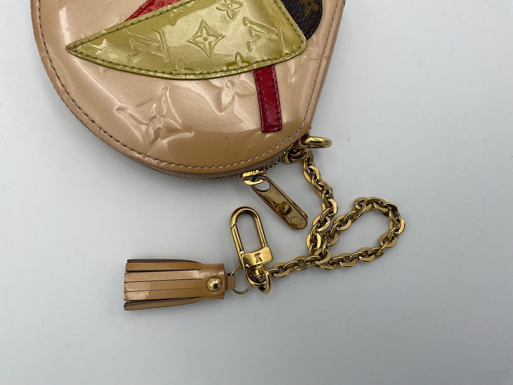 Louis Vuitton LOUIS VUITTON Micro Boite Chapeau Patent Patchwork LV Bird Coin Purse Louis Vuitton