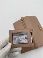 Prada PRADA Powder Saffiano with Card Holder Wallet Prada