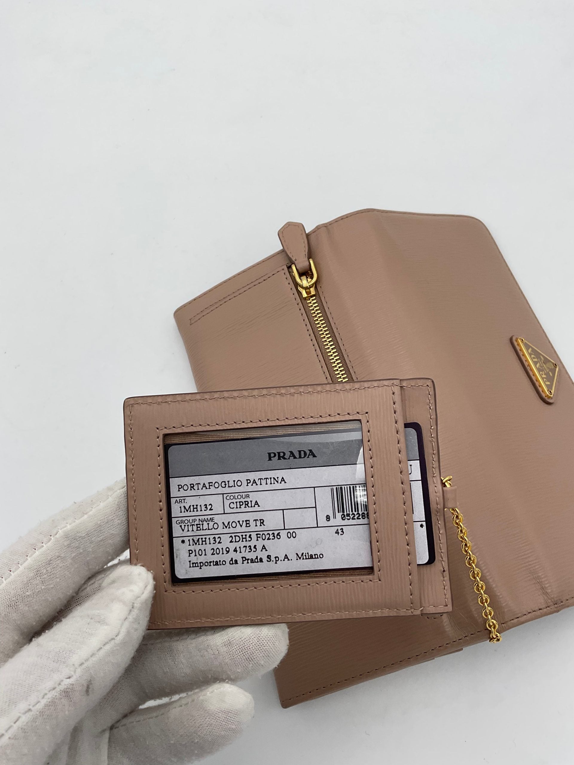 Prada PRADA Powder Saffiano with Card Holder Wallet Prada