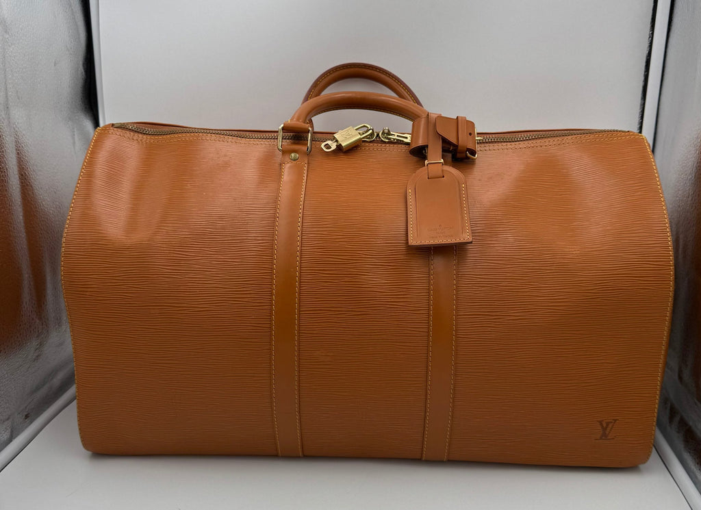 Louis Vuitton LOUIS VUITTON KEEPALL 50 in Brown EPI Leather Handbag Louis Vuitton