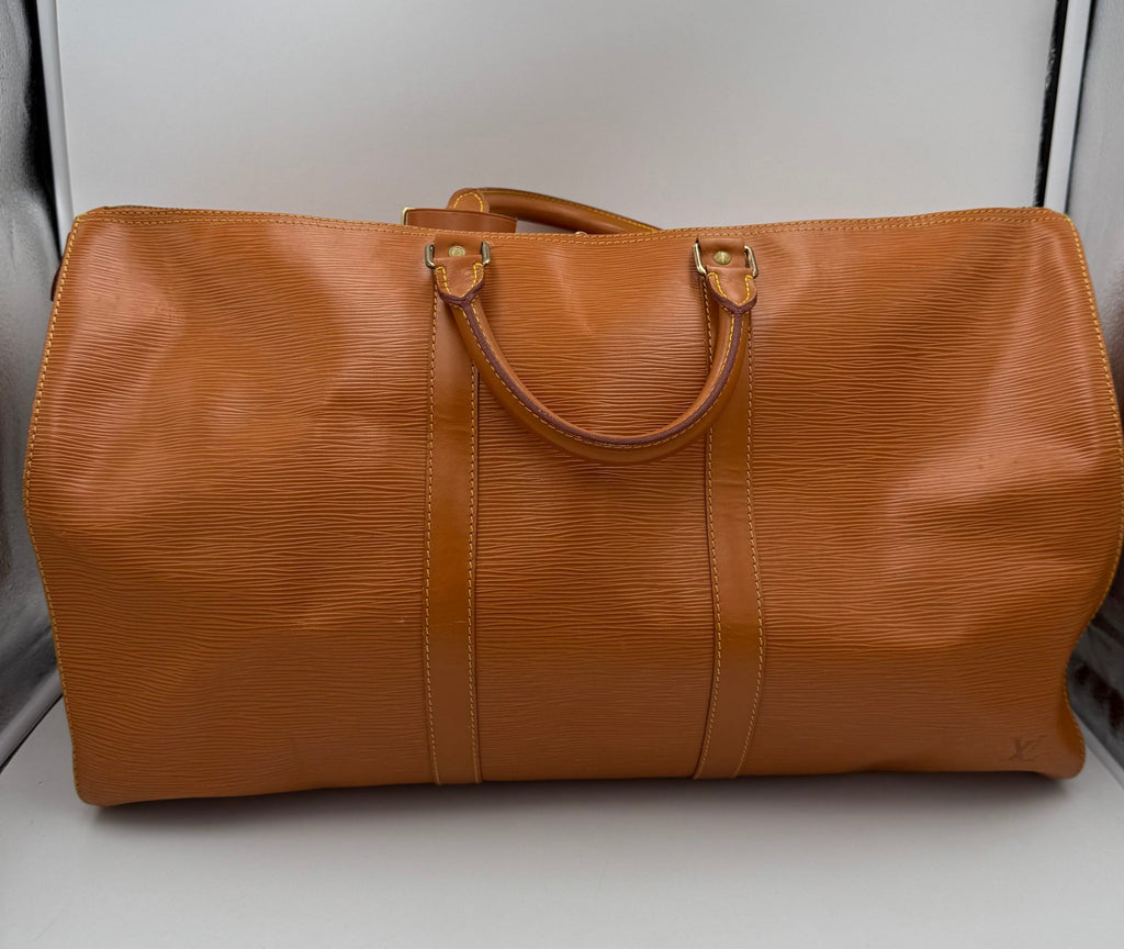 Louis Vuitton LOUIS VUITTON KEEPALL 50 in Brown EPI Leather Handbag Louis Vuitton