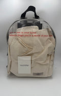 Valentino Garavani VALENTINO GARAVANI Leather and Transparent Plastic Backpack Valentino Garavani