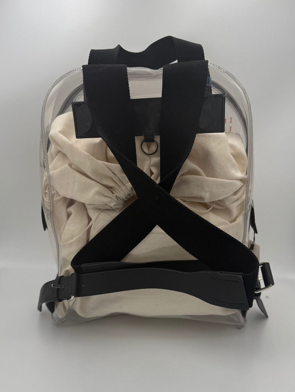Valentino Garavani VALENTINO GARAVANI Leather and Transparent Plastic Backpack Valentino Garavani