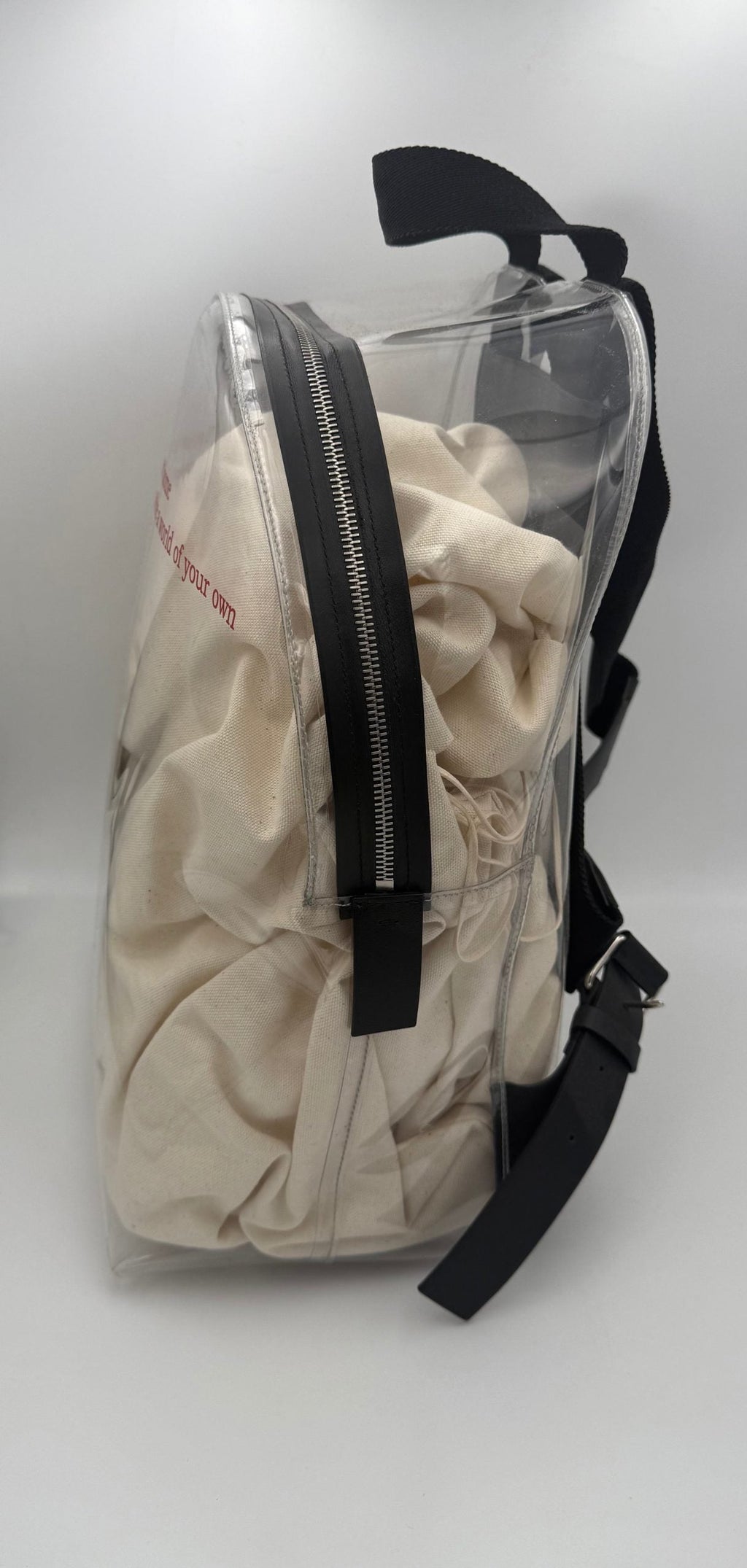 Valentino Garavani VALENTINO GARAVANI Leather and Transparent Plastic Backpack Valentino Garavani