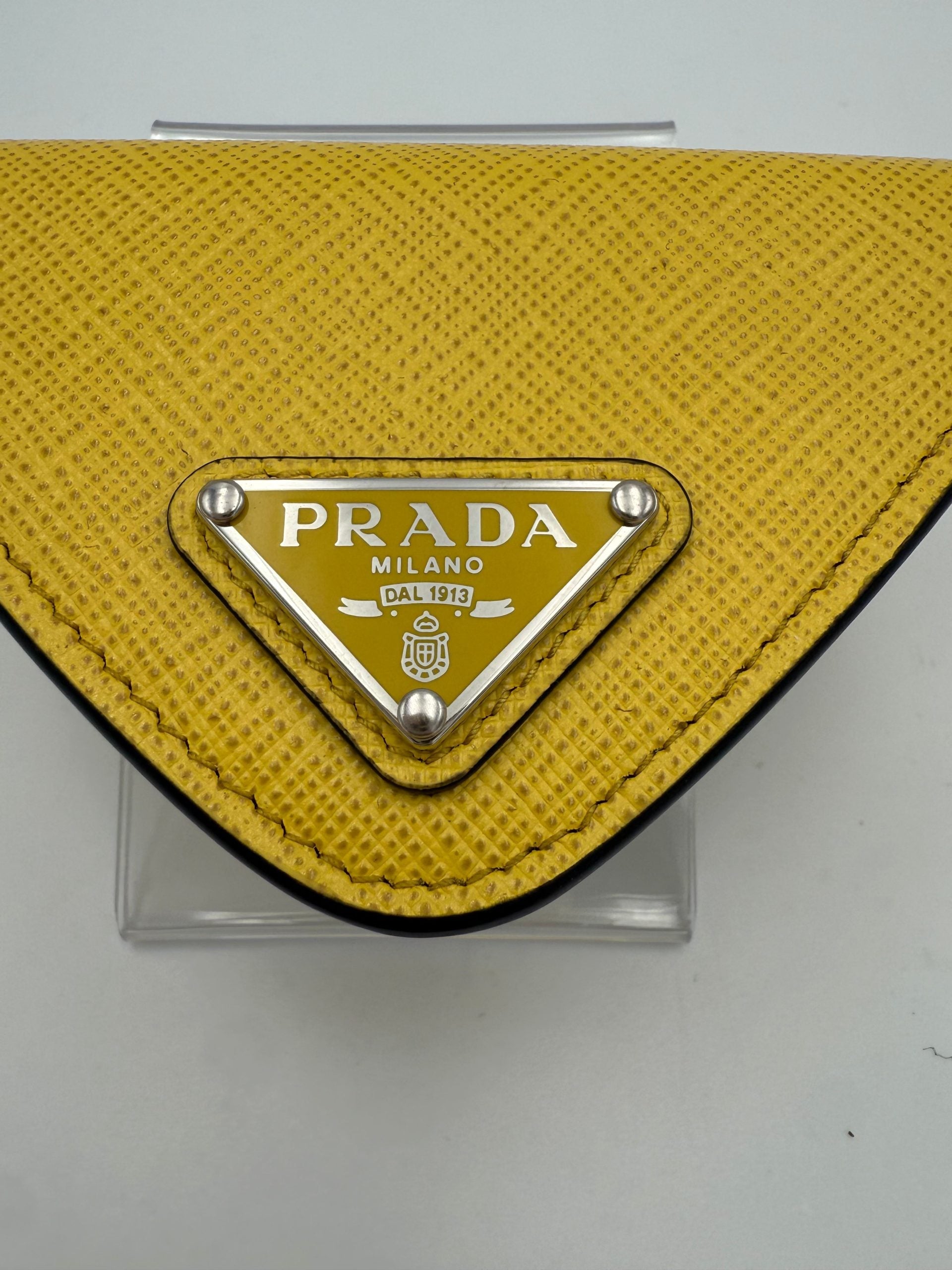 Prada PRADA Saffiano Yellow Coin Purse Prada