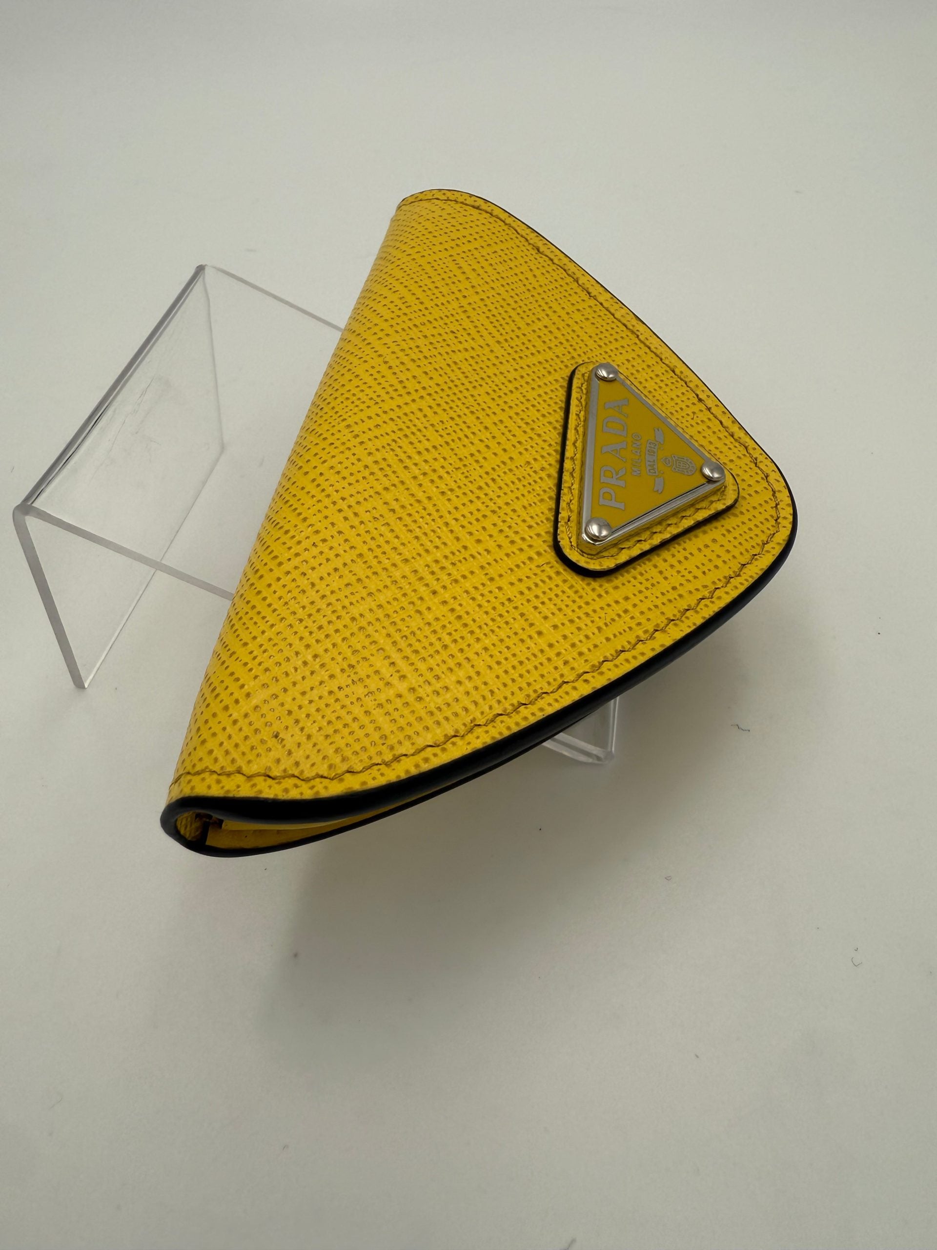 Prada PRADA Saffiano Yellow Coin Purse Prada