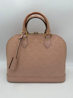 Louis Vuitton LOUIS VUITTON Alma MM Pink Patent Monogram Handbag Louis Vuitton