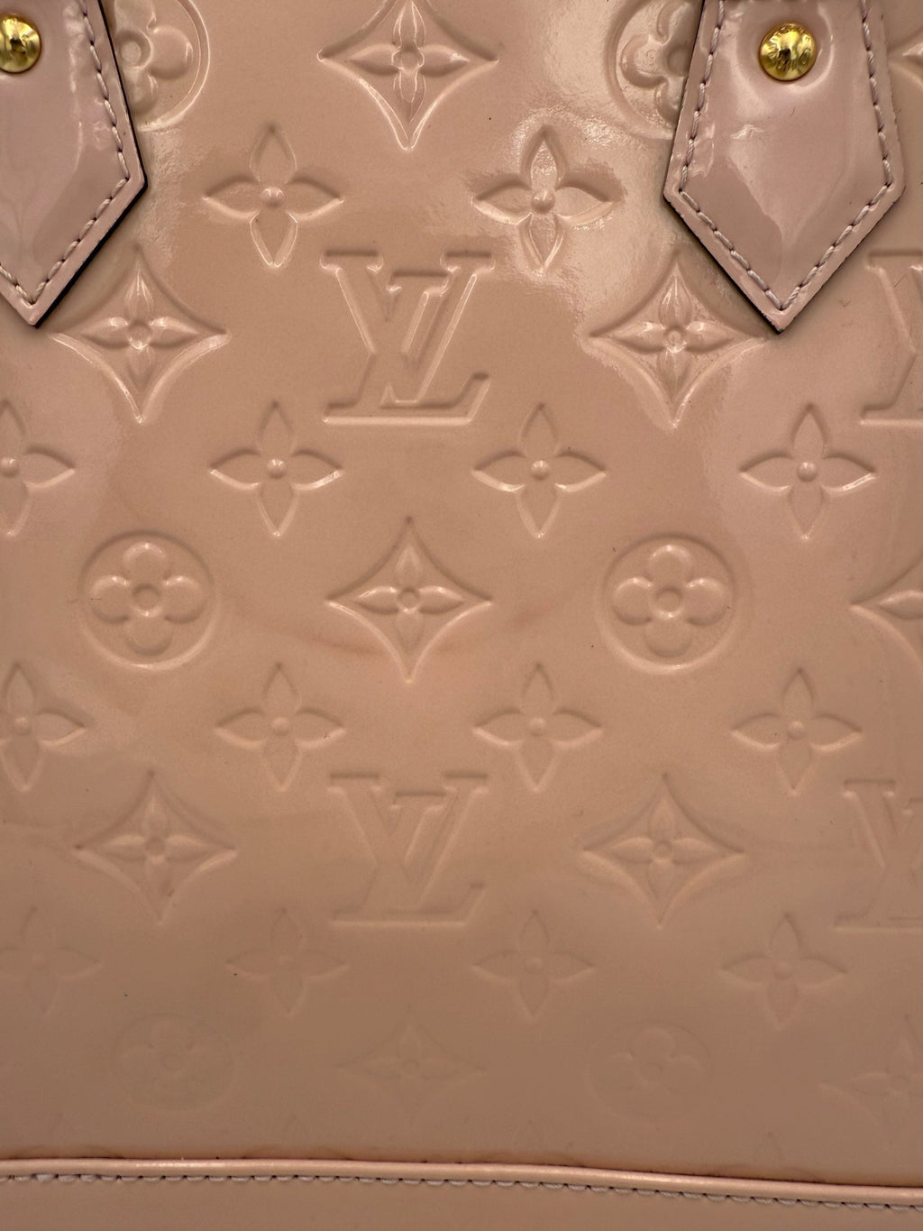 Louis Vuitton LOUIS VUITTON Alma MM Pink Patent Monogram Handbag Louis Vuitton