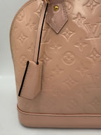 Louis Vuitton LOUIS VUITTON Alma MM Pink Patent Monogram Handbag Louis Vuitton