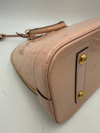 Louis Vuitton LOUIS VUITTON Alma MM Pink Patent Monogram Handbag Louis Vuitton