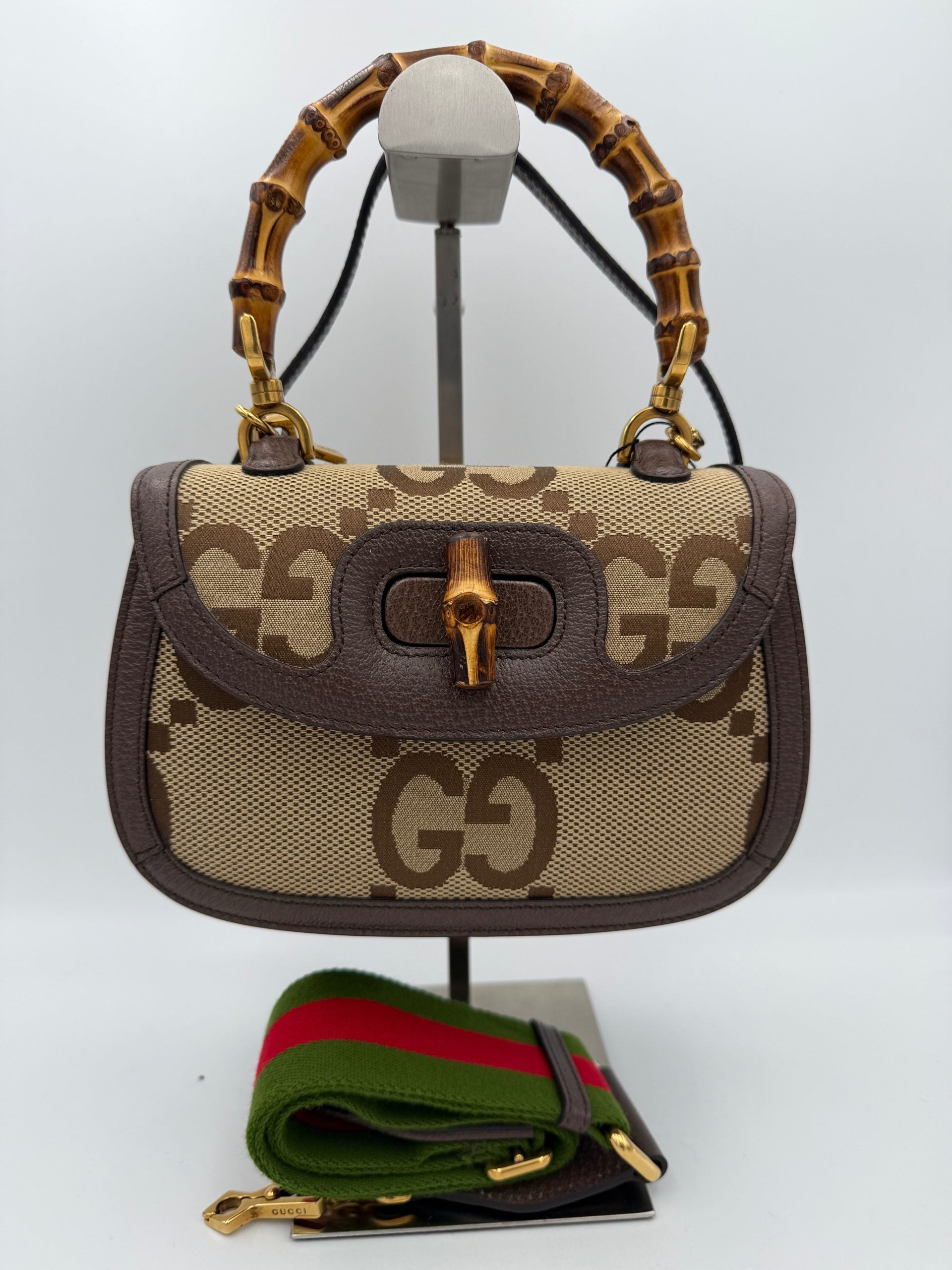 Gucci GUCCI BAMBOO 1947 GG Canvas Handbag Gucci
