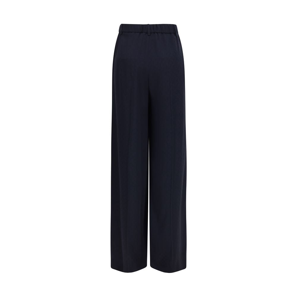 Gucci Blue Viscose Casual Pants Gucci