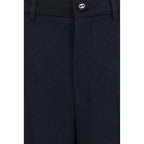 Gucci Blue Viscose Casual Pants Gucci