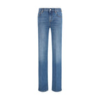 Gucci Blue Cotton Flared Jeans Gucci