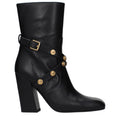 Versace Black Leather Ankle Boots Versace
