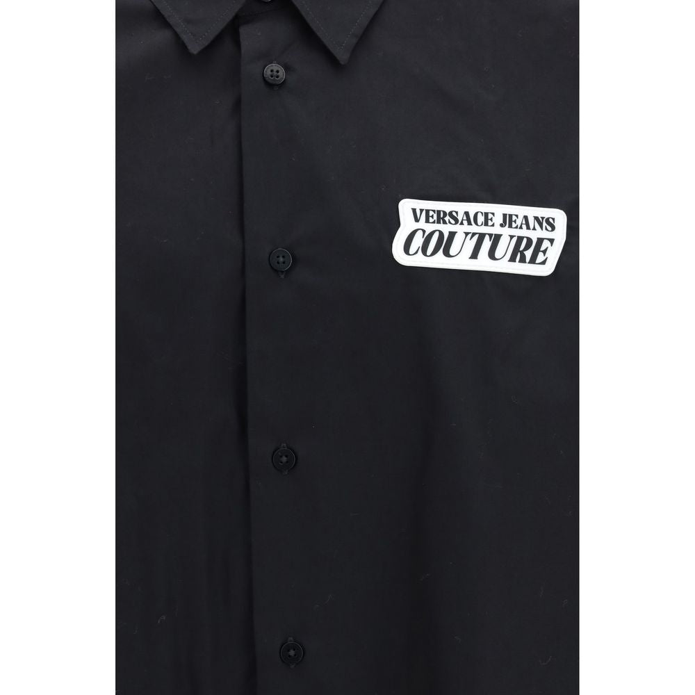 Versace Jeans Black Cotton Dress Shirt Versace Jeans