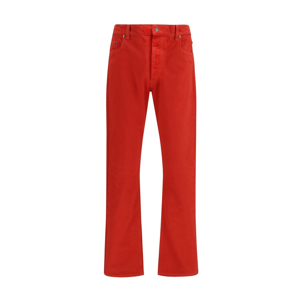 Versace Multicolor Cotton Straight-Leg Jeans Versace