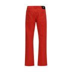 Versace Multicolor Cotton Straight-Leg Jeans Versace