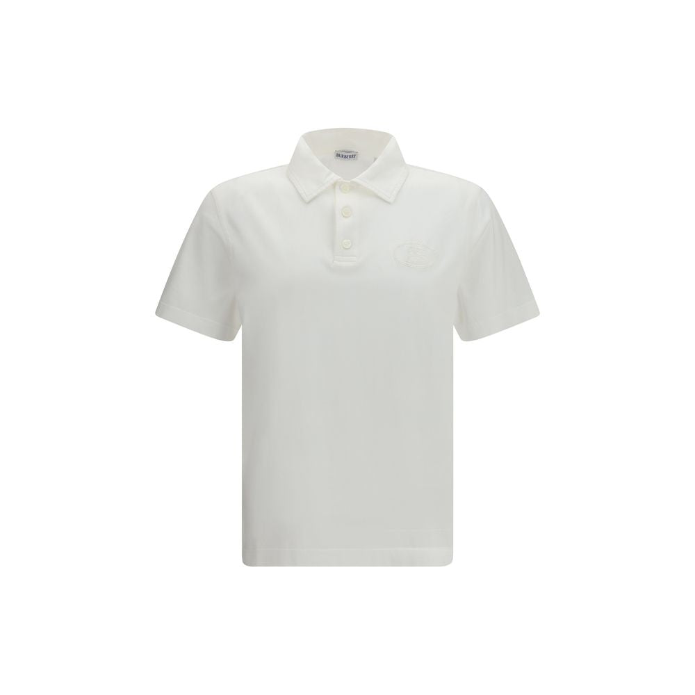 Burberry White Cotton Polo Shirt Burberry
