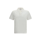 Burberry White Cotton Polo Shirt Burberry